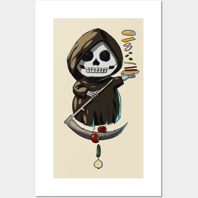 death cooker chef Wall Art by Kotolevskiy